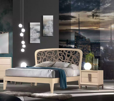 Slaapkamer set Bed 2x Nachtkastjes Design Meubels nieuw 3-delig Modern Hout