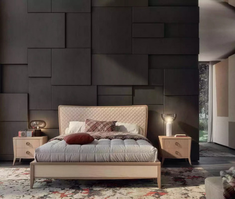 Slaapkamerset Bed 2x Nachtkastjes Design Luxe nieuw 3-delig Modern Hout