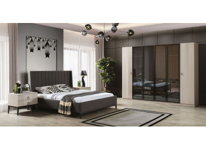 Slaapkamer set Bed 2x Nachtkastjes Kledingkast Moderne meubels 4-delig