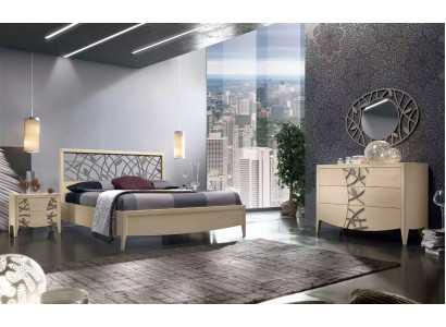 Slaapkamer set compleet bed 2x nachtkastje dressoir 5-delig nieuw beige