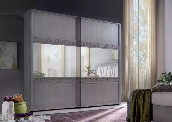 Schuifdeurkast Kast Kledingkast met spiegel Hout Luxe Modern