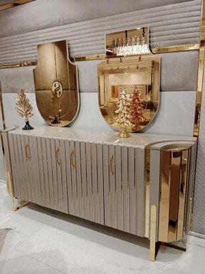Ladekast met 2x spiegel houten meubel dressoir luxe meubel modern meubel 3-delig nieuw