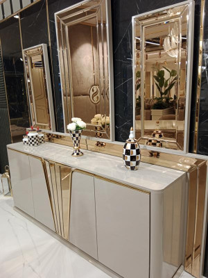 Luxe moderne commode met 3x spiegel exclusief ontwerp en hoge kwaliteit