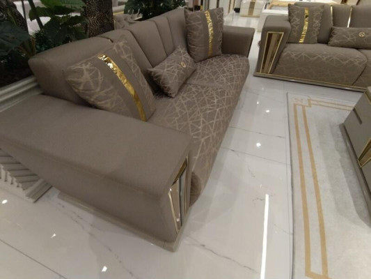 Moderne bankstel 3+3+1 zits fauteuil textiel 3-zits bankstel 3-delig set ontwerp nieuw