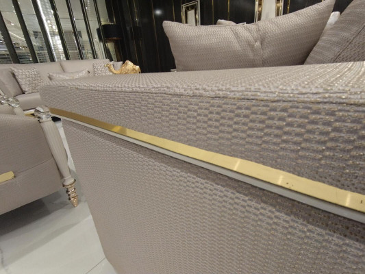 Moderne bankstel 3+3+1+1 zitter + salontafel bank fauteuil luxe set 5-dlg. Nieuw