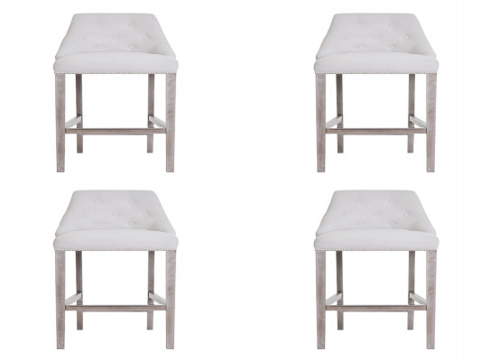 4x Bar Kruk Barkruk Toonbank Stoel Set Stoelen Gestoffeerd Chesterfield Design Stijl