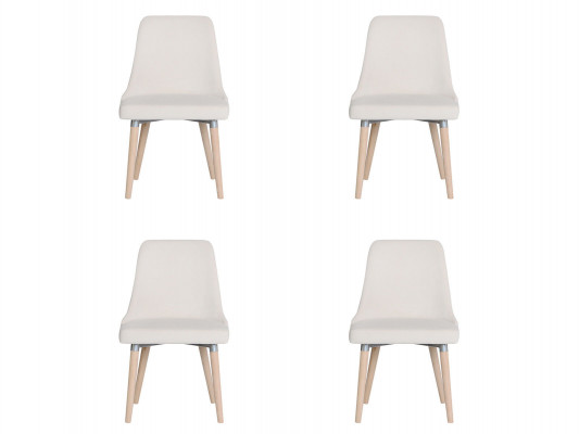 4x Design gestoffeerde zitstoelen Stoel Zie Lounge Set Club Set