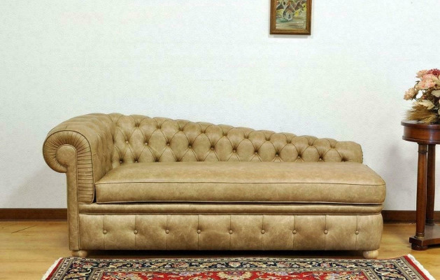 Chaiselongues Chesterfield Bank Groen Bank Ligstoel Ottomaan Recamiere Leer Chiase