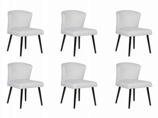 6x Lederen bekleding zitstoel leuning stoel ontwerp lounge club fauteuil set nieuw