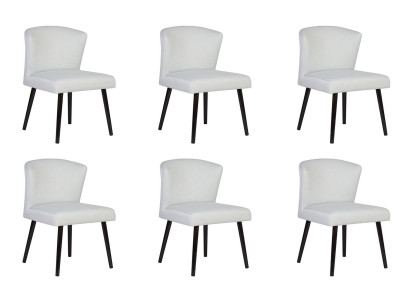 6x Lederen bekleding zitstoel leuning stoel ontwerp lounge club fauteuil set nieuw