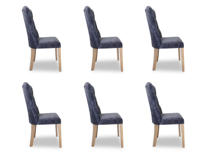6x Stoelen Stoel Bekleding Design Chesterfield Suite Fauteuil Compleet Set
