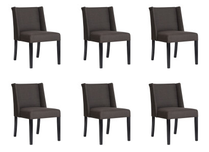 6x Stoelen Stoel Bekleding Ontwerp Lounge Club Zit Leuning Garnituur Fauteuil Nieuw