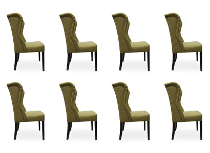 8x Ontwerp Gestoffeerde Zitstoelen Stoel Zie Opstelling Fauteuil Lounge Club Set