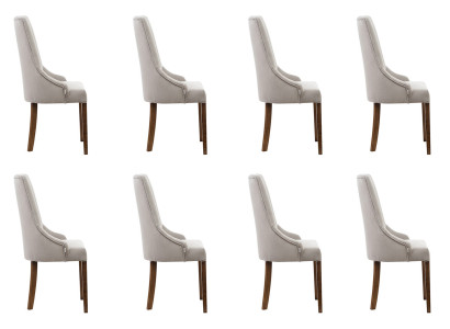 8x Ontwerpers Kussensstoelset met fauteuils volledige loungestoelen met leuning.