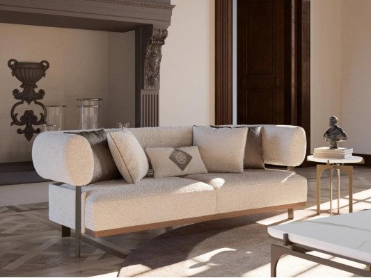 Woonkamer Modern Design Tweezitsbank Inrichting Textiel Zitmeubels