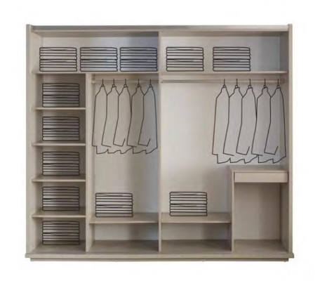 Stijlvolle witte kledingkast slaapkamerkasten luxe houten meubels.