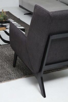 Hoekbank L-vorm Fauteuil Bank Woonkamer Grijs Modern Stof Bankstellen Zitplaatsen