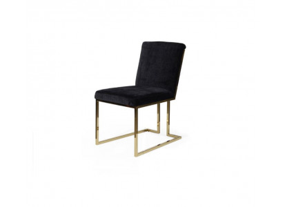 Zwarte roestvrijstalen stoel metalen eetkamerstoel design gestoffeerde stoelen