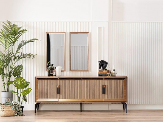 Eetkamer Luxe Eethoek Eettafel Set 10-delig Eetkamer Bruin Hout