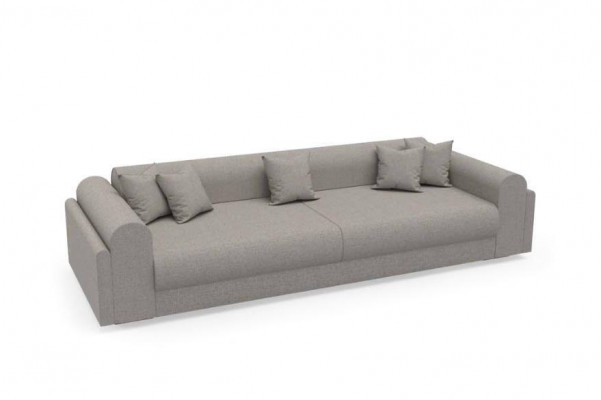 Designer Bankstel 3-zits grijs Stoffenbank Bankstellen Textiel Bank Driepersoons 240cm
