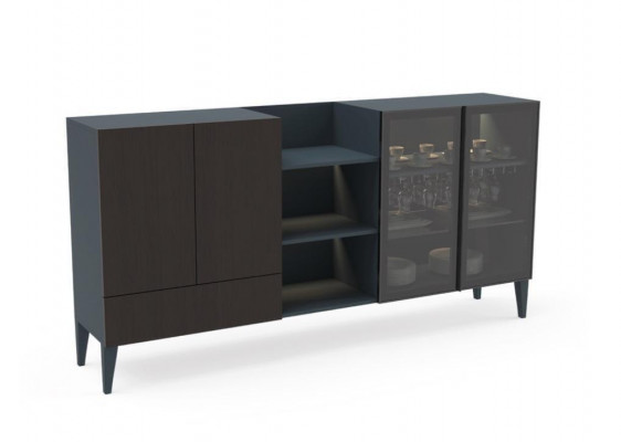 Modern dressoir houten meubels dressoir bruin zwart Nieuw