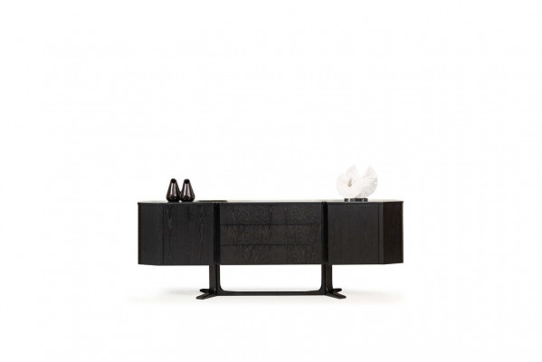 Moderne zwarte houten kast ontworpen dressoir luxe dressoir commode
