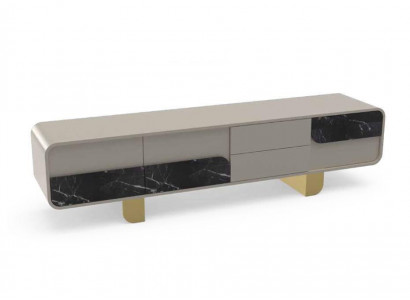 TV-standaard RTV Lowboard Klassiek Grijs Hout Modern Woonkamer Nieuw