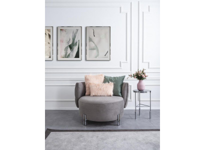 Grijze gestoffeerde fauteuil woonkamer enkele stof fauteuil lounge meubels