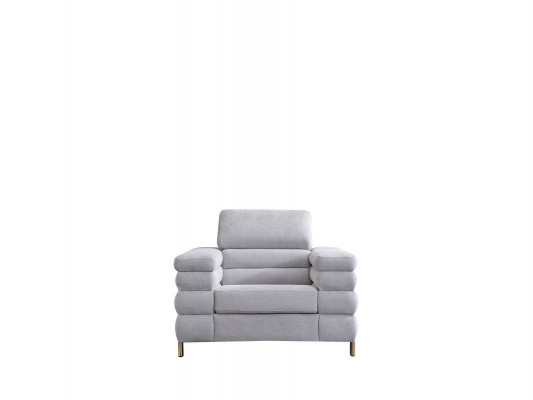 Grijze moderne fauteuil gestoffeerde eenzitter woonkamer meubilair 1-zits