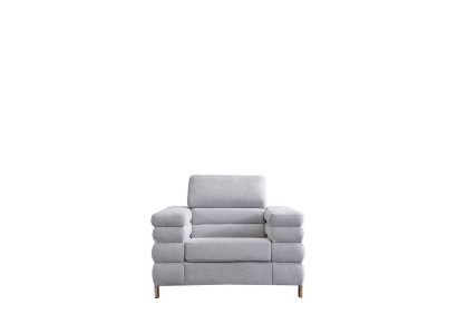Grijze moderne fauteuil gestoffeerde eenzitter woonkamer meubilair 1-zits