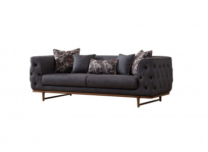Zwarte Chesterfield bank Designer slaapfunctie Woonkamer 3-zits