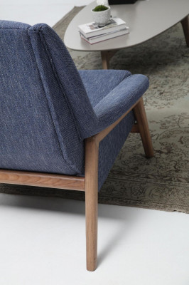 Bankstel 3-zits fauteuil Driepersoons stoffen banken Modern design Grijs