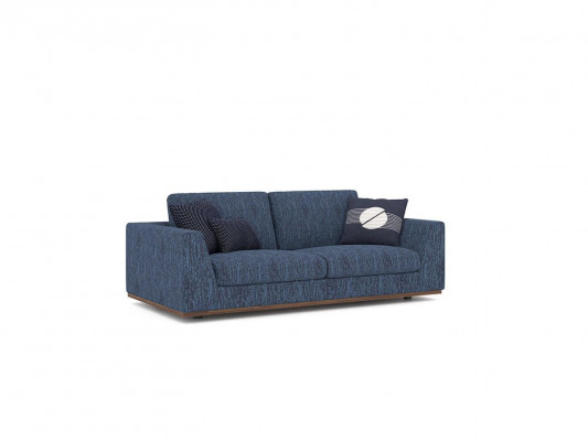 Woonkamer Blauw Tweezitsbank Bank Modern Design Stoffen Bank Textiel.