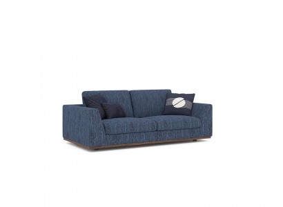 Woonkamer Blauw Tweezitsbank Bank Modern Design Stoffen Bank Textiel.