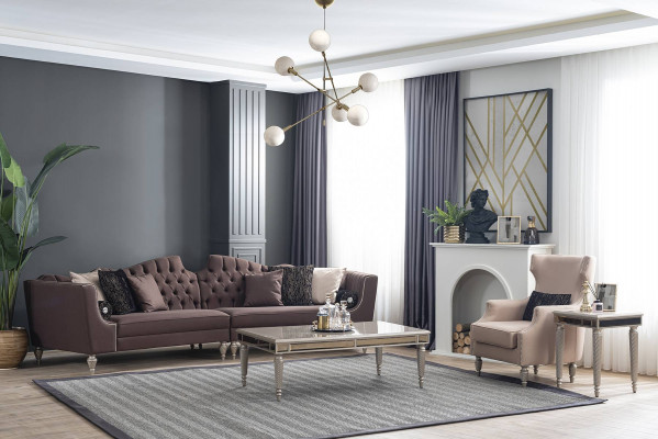 Moderne woonkamerset Luxe bankstel 5+1 zits salontafel stijl