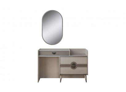 Toiletafel Kaptafel Make-upconsoletafel Spiegel Console grijs