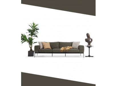 Driedelige bank 3-zits banken Grijs stof Woonkamer Luxe Modern Nieuw