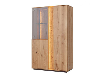 Bruine LED-vitrine Luxe dressoir Houten meubels Design glazen kasten