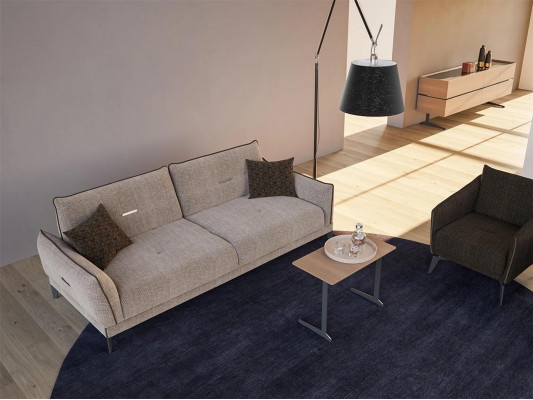 Luxe bankstel driepersoons bank meubel 2x fauteuil bankstel bekleding meubels 4-delige set.