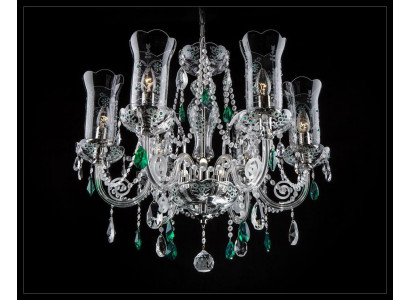 Ontwerp Bohemen Kroonluchter Plafondlampen Blauw Kristal Lamp Verlichting