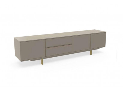 Luxe woonkamer tv-standaard RTV lowboard hout woonkamer beige meubels