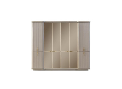 Beige kledingkast Kapstok Slaapkamer Houten kast Meubels