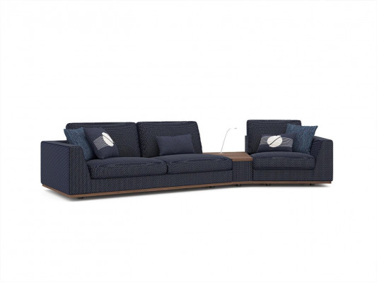 Modern Set Tweezitter Driezitter Bank Bank Luxe Stoffen Bank Design Fauteuil Meubels