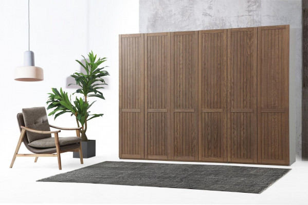 Kledingkast Kast Hout Modern Bruin Kleding Slaapkamer Kasten
