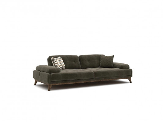 Luxe gestoffeerde bank driezitsbank bank woonkamer inrichting stoffering textiel