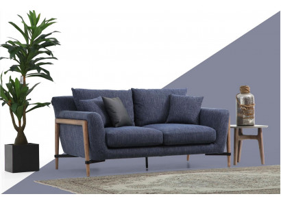 Vierzitsbank 4-zits stoffen bankstellen Modern Design Woonkamer Blauw