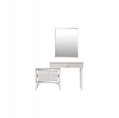 Console tafel kaptafel dressoir spiegel set 2-delig wit