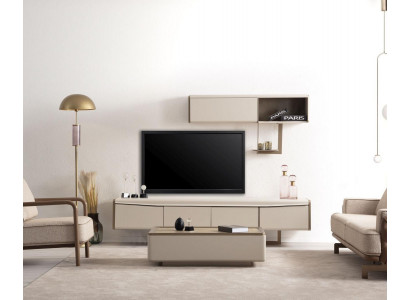 Beiges lagekast houten rek ontwerper RTV-kast woonkamer luxe meubels