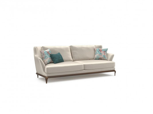 Modern compleet 2x driezitsbank wit textiel woonkamer design bankstellen.