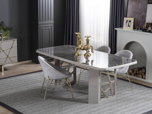 Eetkamer Moderne Meubels Luxe Eettafel 4 stoelen Moderne set